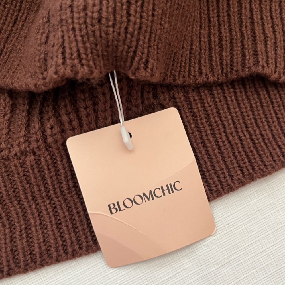 Bloomchic Brown Leopard Print Lantern Sleeve Cardigan Sweater‎ - Picture 9 of 9